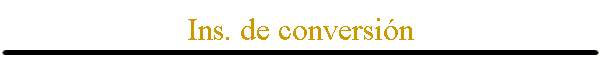 Ins. de conversi�n
